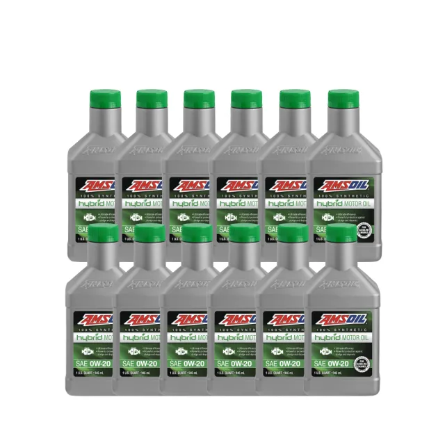 【AMSOIL 安索】Hybrid 0W20 油電車專用全合成機油 946ml(整箱12入 / 總代理源豐行)