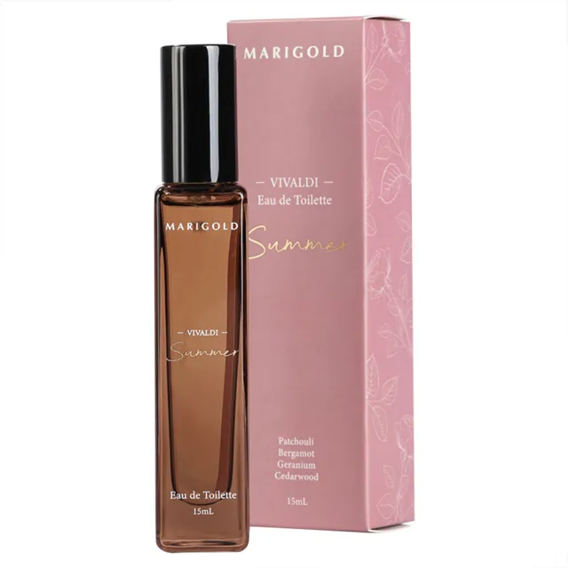 【MARIGOLD 美爾朵】VIVALDI四季精油香水 愛慕―夏之戀15mL(木質玫瑰調/女性花香/淡香水/官方直營)