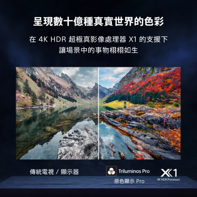 【SONY 索尼】BRAVIA 3 43吋 X1 4K HDR Google TV 顯示器(Y-43S30)