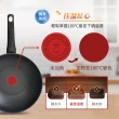 【Tefal 特福】MOMO獨家 法國製烈火悍將系列28CM不沾鍋炒鍋+玻璃蓋