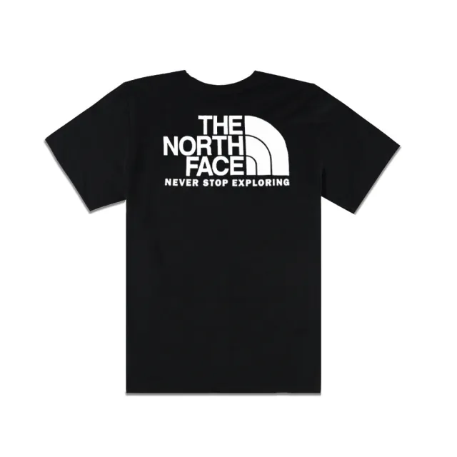 【The North Face】北臉 男女同款 前後小LOGO 素面 短TEE 棉質 短袖T恤(百搭爆款/男女組合/大LOGO)