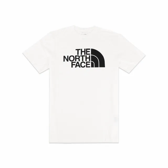 【The North Face】北臉 男女同款 前後小LOGO 素面 短TEE 棉質 短袖T恤(百搭爆款/男女組合/大LOGO)