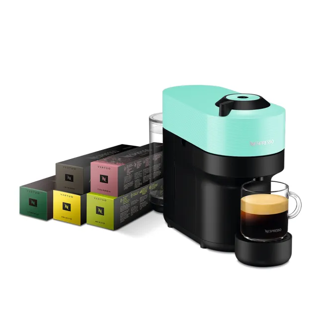 【Nespresso】臻選厚萃Vertuo POP膠囊咖啡機(晨間美式50顆組)