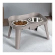 【MY PET】高腳護頸雙碗餐桌 寵物碗 L號(不鏽鋼寵物碗)