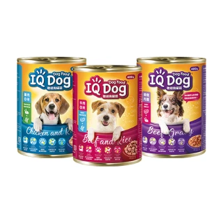 【IQ DOG】聰明狗罐頭-多種口味 400G x24罐(狗罐/成犬適用)