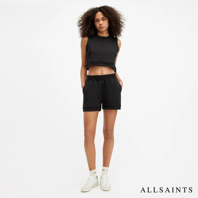 【ALLSAINTS】EWELINA 厚實純棉休閒背心短褲套裝(黑白兩色)