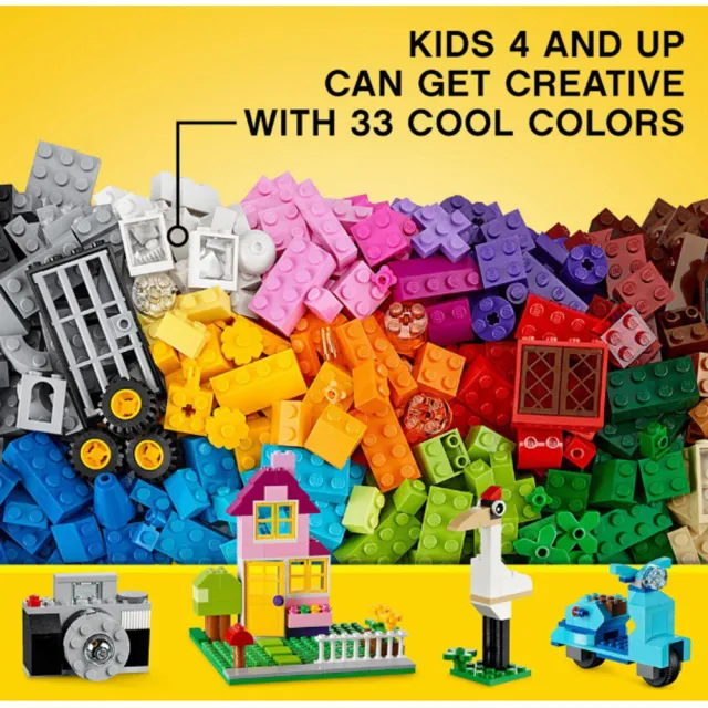 【LEGO 樂高】Classic 經典顆粒 - 樂高大型創意拼砌盒桶(10698)