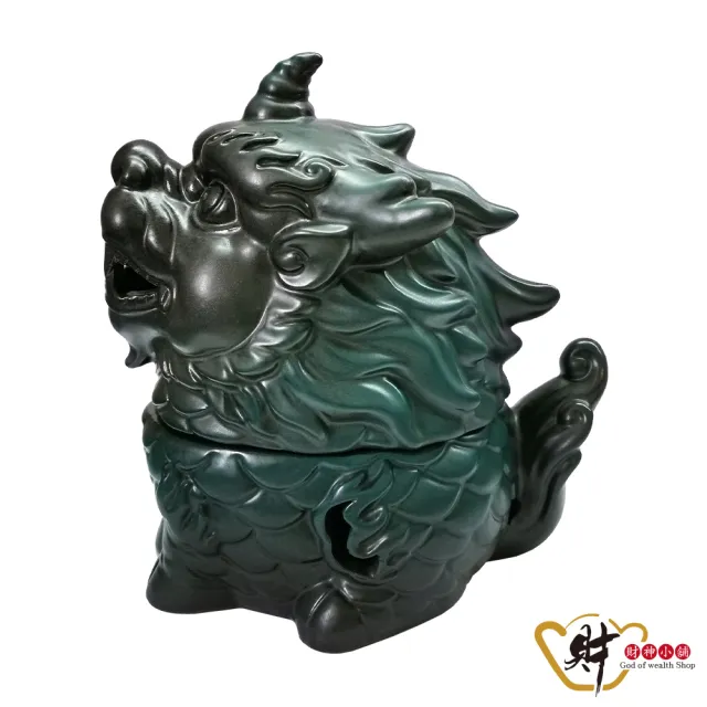 【財神小舖】祥瑞麒麟 手工香爐(陶瓷 一爐多用 鎮宅 化煞 淨化 開運 招財 淨化空間 拜拜香 )