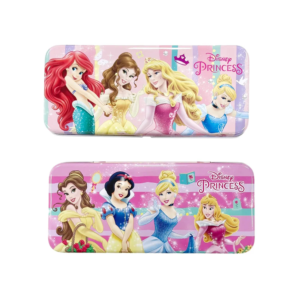 【收納王妃】迪士尼 公主系列 雙層鐵筆盒 鉛筆盒 筆盒 收納盒(2款)