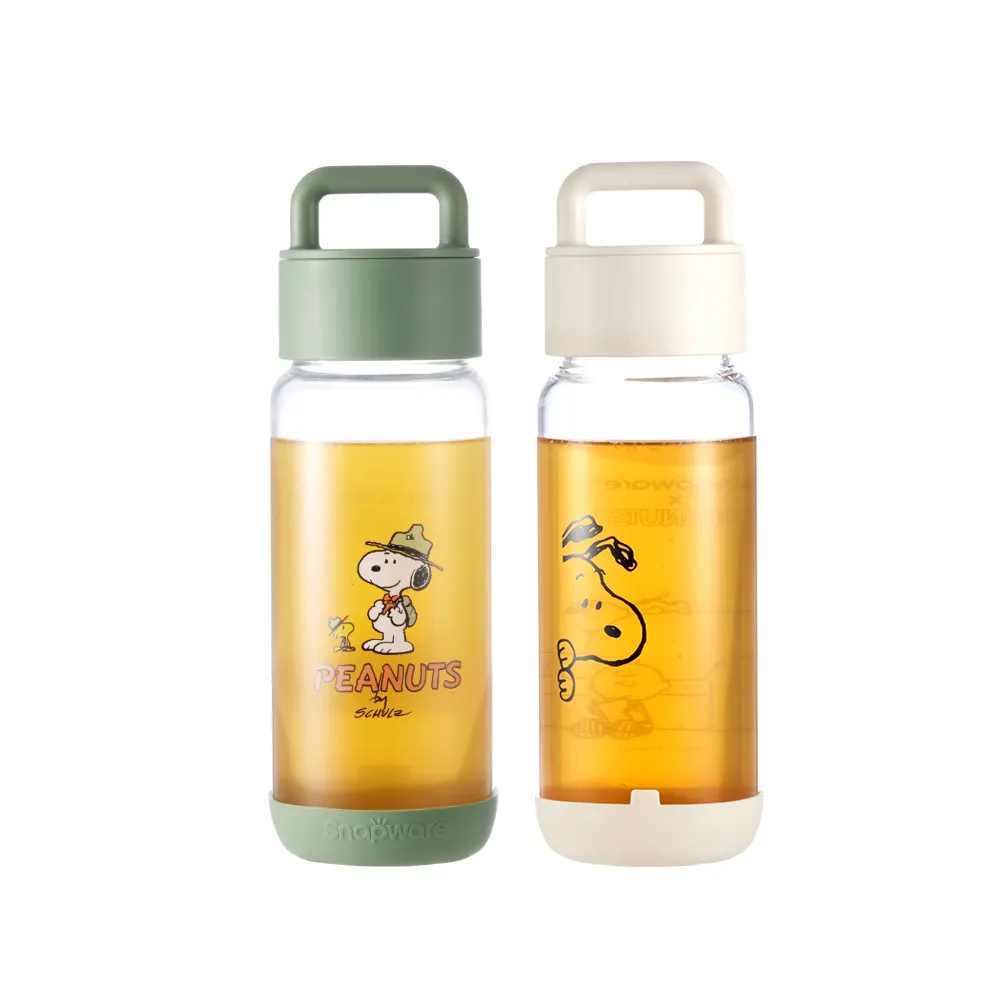 【CorelleBrands 康寧餐具】買1送1 SNOOPY提把隨行玻璃杯710ml(兩款任選)