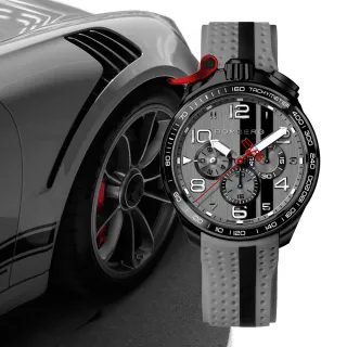 【BOMBERG】BOLT-68 系列 水泥灰XL復古賽車計時碼錶