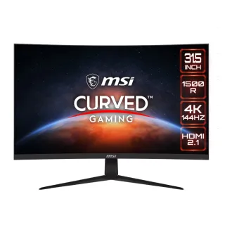 【MSI 微星】雷蛇有線電競滑鼠組★G321CU 32型 VA 4K 144Hz曲面電競螢幕(1500R/FreeSync/HDMI2.1/Type-C/HD