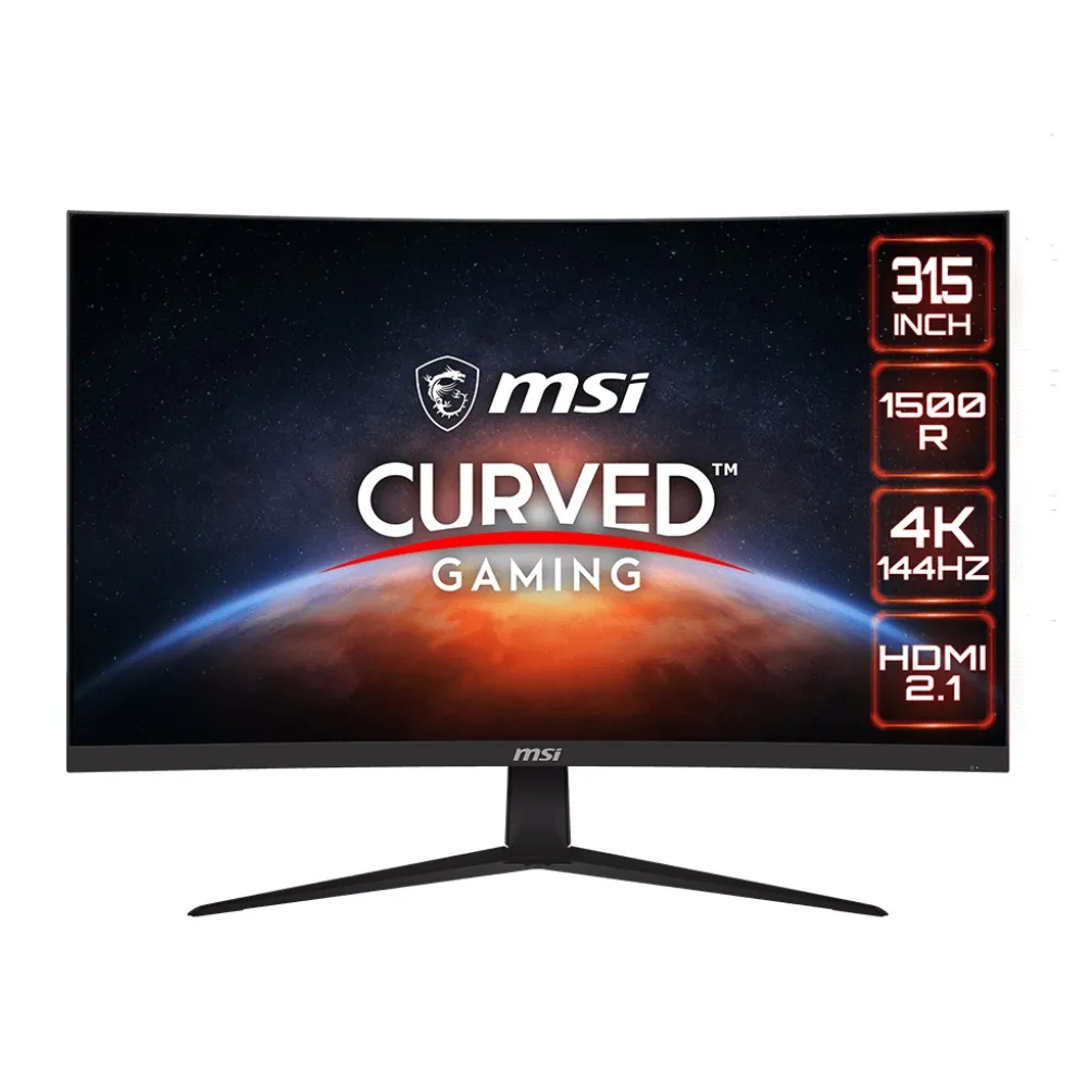 【MSI 微星】雷蛇有線電競滑鼠組★G321CU 32型 VA 4K 144Hz曲面電競螢幕(1500R/FreeSync/HDMI2.1/Type-C/HD