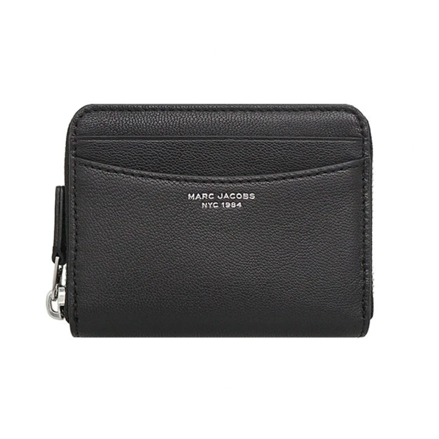 MARC JACOBS 馬克賈伯 專櫃款簡約黑皮革短夾(S178L03FA22-001)