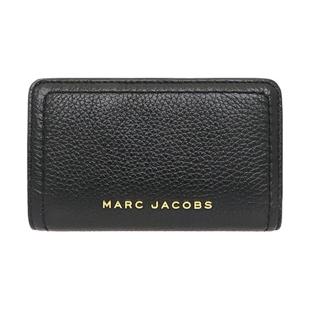 MARC JACOBS 馬克賈伯 簡約黑MJ logo牛皮中夾(S104L01SP21-001)