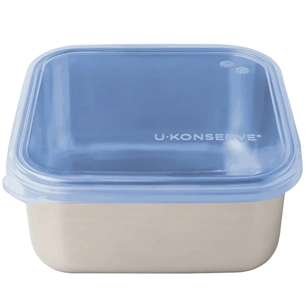 【美國優康 U-Konserve】通過 LFGB 食品安全等級認證 / CPSIA 檢驗不鏽鋼便當盒 900ml_宇宙藍(UKS005)