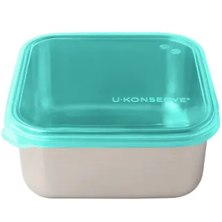 【美國優康 U-Konserve】通過 LFGB 食品安全等級認證 / CPSIA 檢驗不鏽鋼便當盒 900ml_島青色(UKS006)