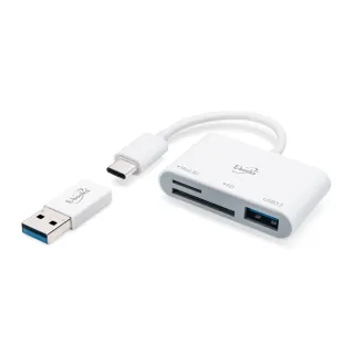 【E-books】T49 Type-C 三合一讀卡機+USB3.2 HUB 贈USB轉接頭