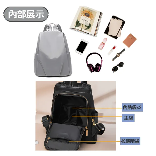 【BAGGLY&CO】雙11 維萊特簡約率性防潑水防盜後背包 加厚版(防水包 輕量尼龍包 後背包)