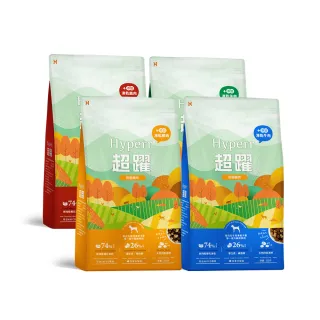 【Hyperr 超躍】狗狗 無穀飼料+凍乾 2kg 任選(狗飼料/狗糧/高肉量/雞肉/牛肉/羊肉/鹿肉)