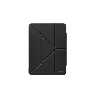 【LAUT 萊德】iPad Pro 13吋 （2024） 透明背板多角度保護殼-黑(平板殼)