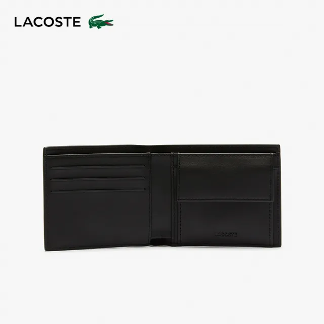 【LACOSTE】包款-男款FG皮革皮夾(雙11限定 1111 黑色)