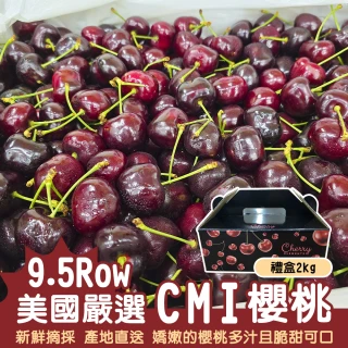 【WANG 蔬果】美國CMI櫻桃9.5R櫻桃2kgx1盒(禮盒組/空運直送)