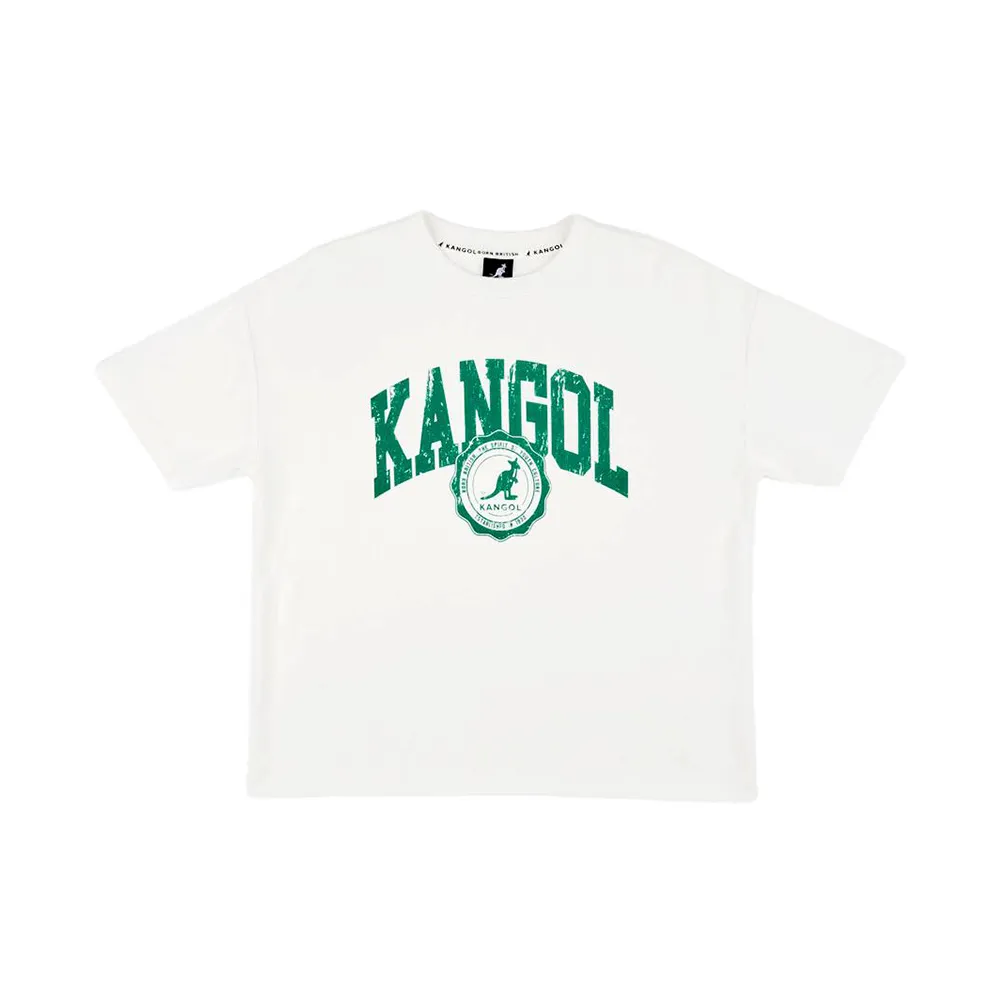 【KANGOL】圓領短袖T恤 女款寬版仿舊T 女 - 6422100200