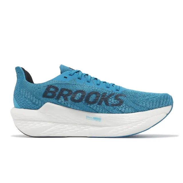 【BROOKS】競速跑鞋 Hyperion Max 2 男鞋 藍 粉 漸層 回彈 氮氣中底 厚底 輕量 運動鞋(1104341D408)