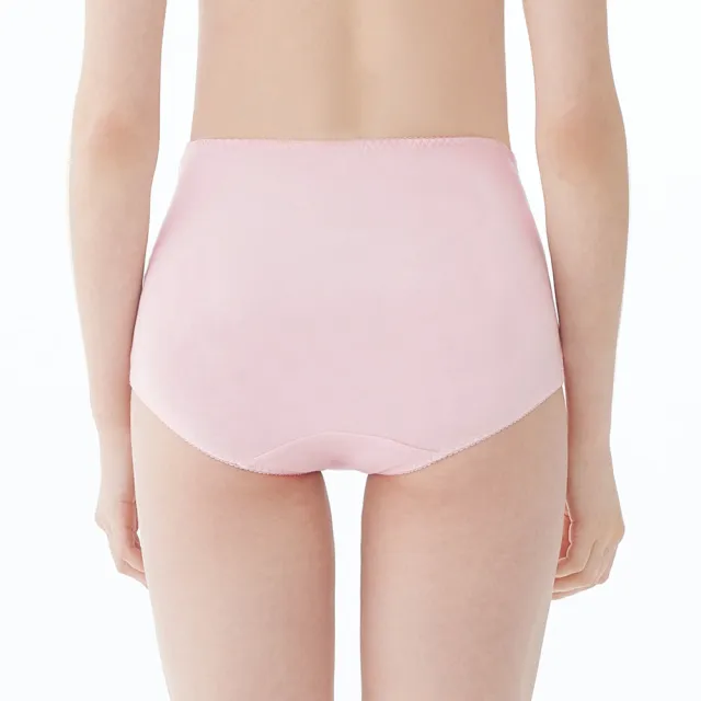 【Gennies 奇妮】哺乳內衣褲成套 輕透棉蕾絲軟鋼圈內衣 高腰內褲(孕婦內衣 上開扣 孕婦內褲 粉 A03B03)