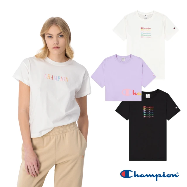 Champion 官方直營-LOGO款夏日純棉上衣-女(多款多色)