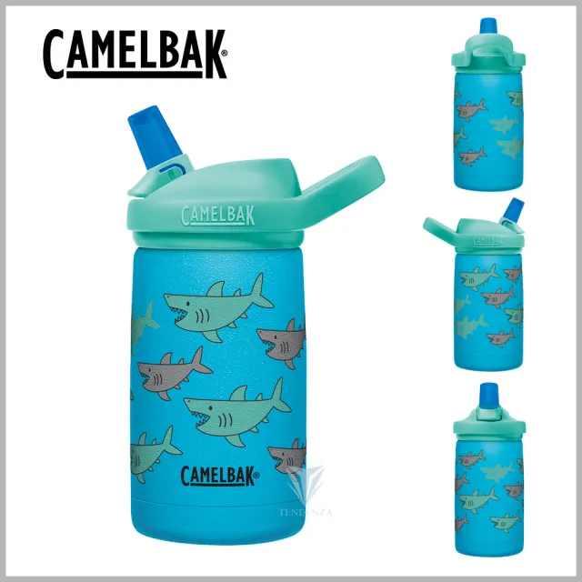 【CAMELBAK】350ml eddy+ kids兒童吸管不鏽鋼保溫/保冰瓶(公司貨/全新霧面瓶身/保溫/保冰/防塵蓋)