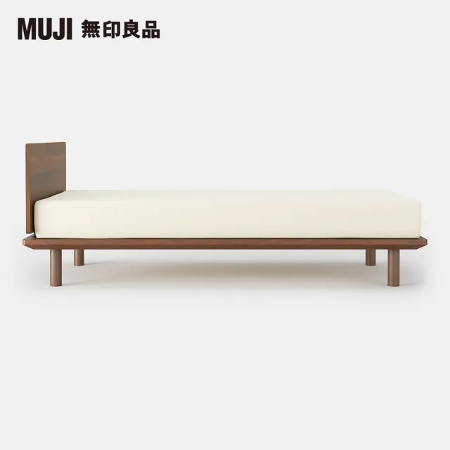 【MUJI 無印良品】胡桃木組合床用床頭板/平板/單人加大(大型家具配送)