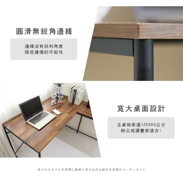 【誠田物集】MIT低甲醛角落L型工作桌(書桌 辦公桌 桌子 電腦桌 L桌)