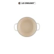 【Le Creuset】典藏琺瑯鑄鐵鍋圓鍋 18cm(蛋白霜-銅頭-內鍋白)