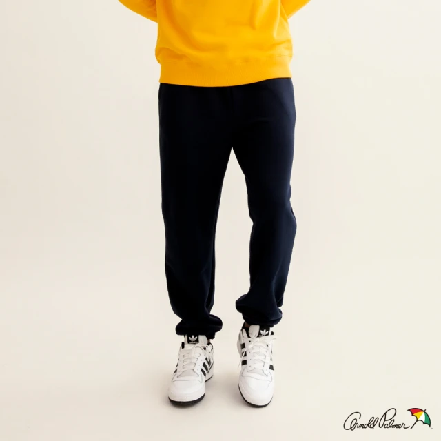 Arnold Palmer 雨傘 男裝-龍年素色刷毛縮口棉褲(深藍色)