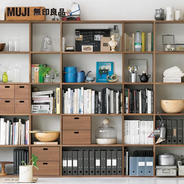 【MUJI 無印良品】自由組合層架/胡桃木/5層/追加用(大型家具配送)