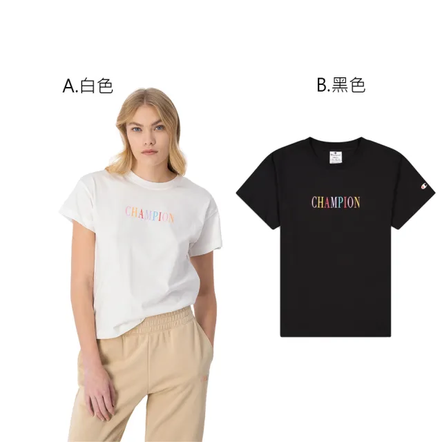 【Champion】官方直營-LOGO款夏日純棉上衣-女(多款多色)