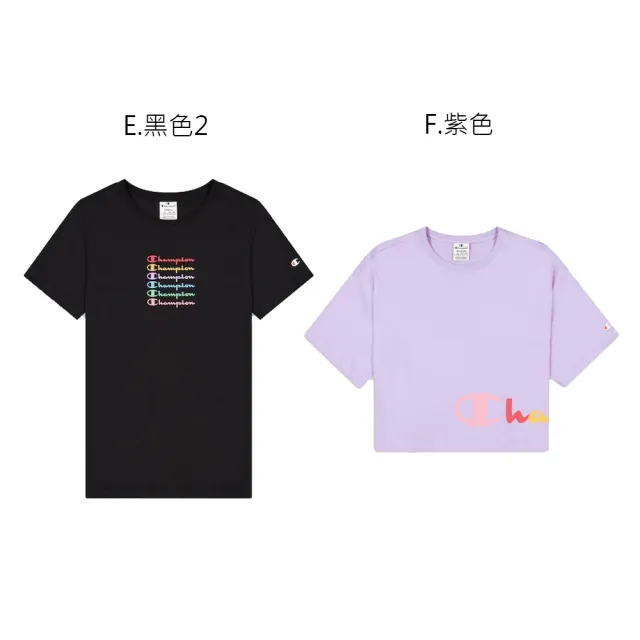 【Champion】官方直營-LOGO款夏日純棉上衣-女(多款多色)