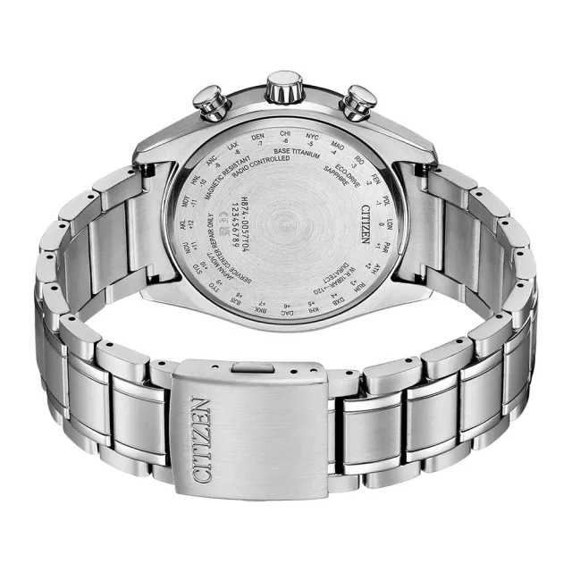 【CITIZEN 星辰】GENTS 月相電波接收 鈦金屬 計時手錶-43mm(BY1018-80E)