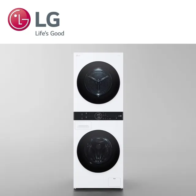 【LG 樂金】LG WashTower AI智控洗乾衣機 冰瓷白｜洗衣13公斤+乾衣10公斤(WD-S1310W)