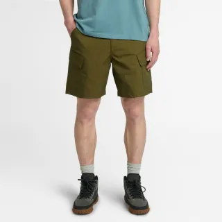 【Timberland】男款深橄欖綠休閒工裝短褲(A6Y9J302)