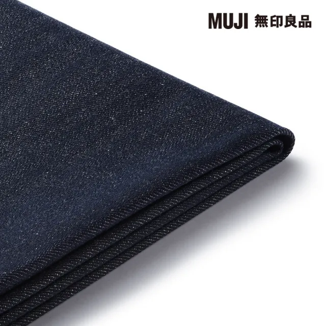 【MUJI 無印良品】沙發本體/2人座/羽毛獨立筒/棉丹寧/深藍+鋼製腳/12cm/黑色/M8(大型家具配送)