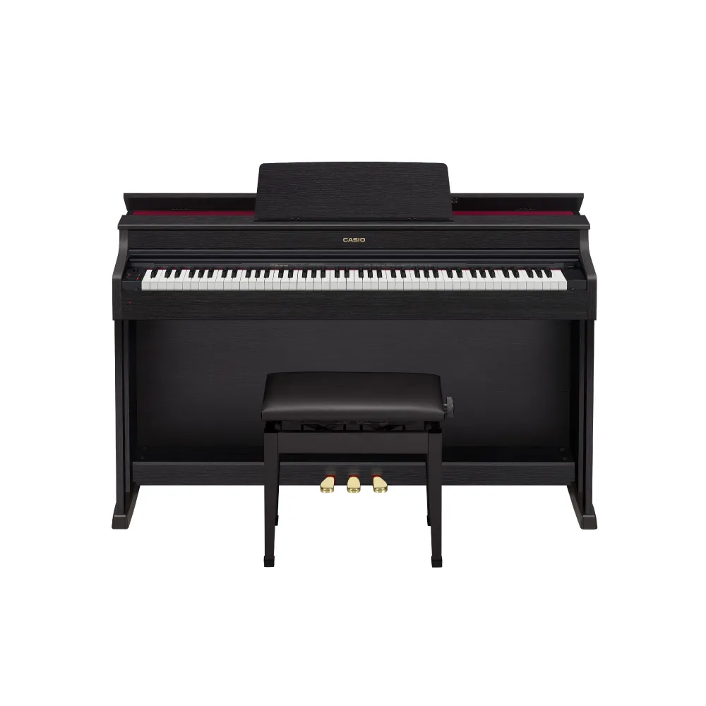 【CASIO 卡西歐】原廠直營數位鋼琴AP-470BK-S100黑色(含升降椅+耳機)