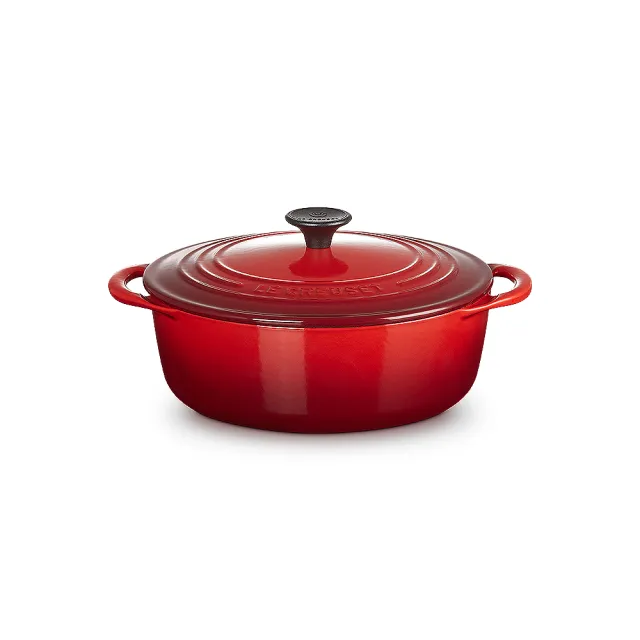 【Le Creuset】BIS琺瑯鑄鐵鍋圓鍋 22cm 薰衣草/藍色迷霧/棉花白/櫻桃紅(2.6L淺鍋 多色選一)