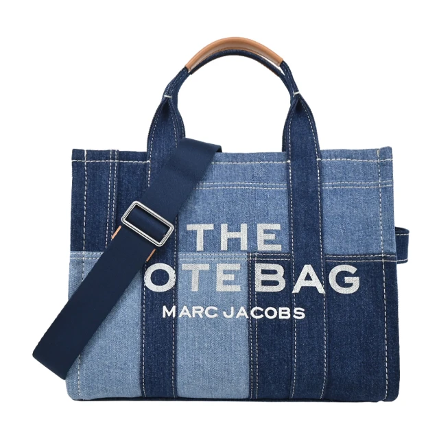 MARC JACOBS 馬克賈伯 THE TOTE 丹寧牛仔手提/斜背托特包(中/藍)