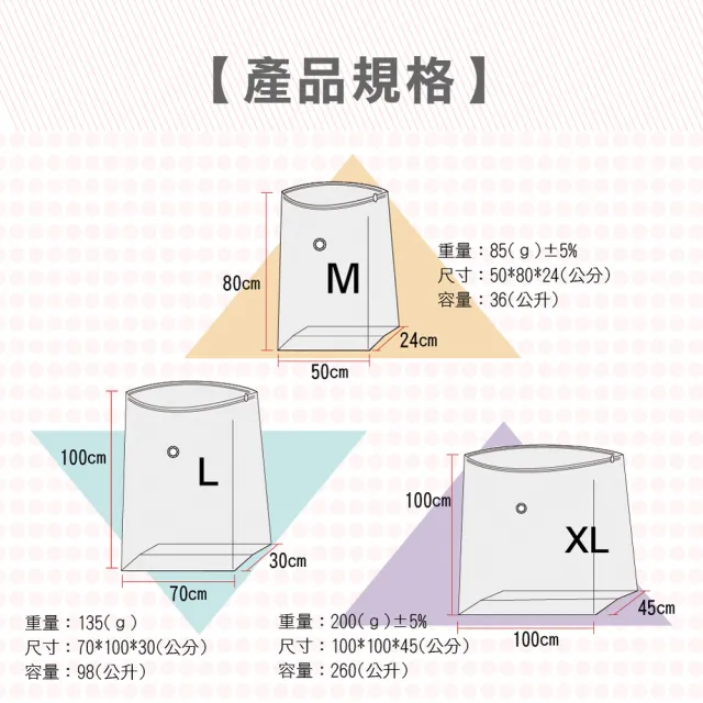 【FL 生活+】3D加厚超壓縮立體壓縮袋-中型三入組(可重覆使用/真空收納袋/棉被/衣物/衣櫃/FL_019)