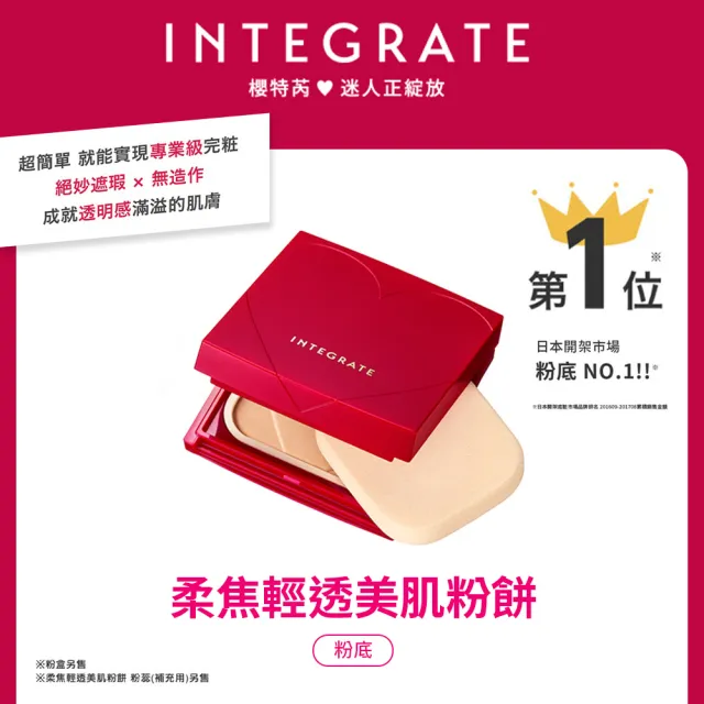 【INTEGRATE】柔焦輕透美肌粉餅蕊2入組(不含盒)(3色任選)