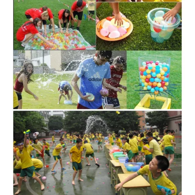 【A1】快速注水氣球 111個氣球(玩水神器 快速灌水 自動打結 消暑降溫 打水仗 水戰水球 充水氣球 親子玩具)