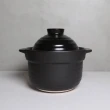 【萬古燒】日本土鍋 黑釉2合炊飯鍋(陶鍋 砂鍋 燉鍋 日本製陶瓷)